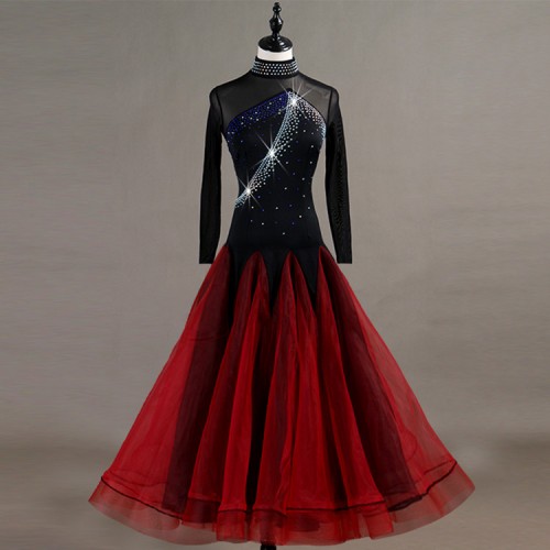 Custom size competition ballroom dancing dresses for women's children stage performance waltz tango dancing dress skirts